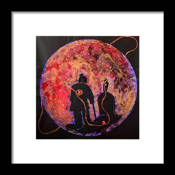  Framed Print featuring the painting Stillness Old Age by Lorena Fernandez