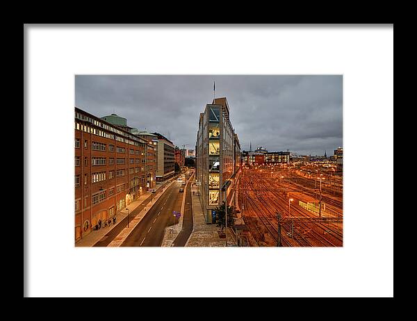 Europe Framed Print featuring the photograph Stockholm tracks by Alexander Farnsworth