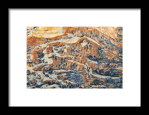 Abstracts Framed Print featuring the photograph Stone to Sand by Marilyn Cornwell