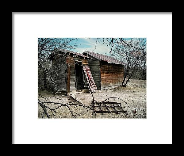 Abandoned Framed Print featuring the photograph Storage Shed And Outhouse by Al Andersen