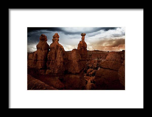 Utah Framed Print featuring the photograph Storm Approach - Bryce by Mark Gomez
