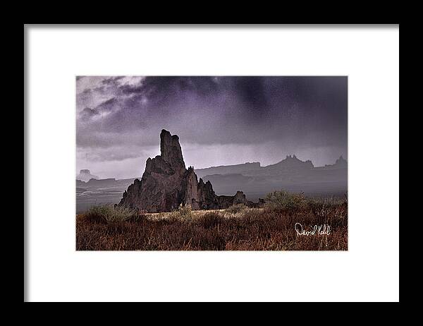 Storm Framed Print featuring the photograph Storm Around Church Rock by David Kehrli