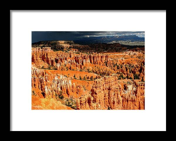 Bryce Framed Print featuring the photograph Distant Thunder - Bryce Canyon National Park. Utah by Earth And Spirit