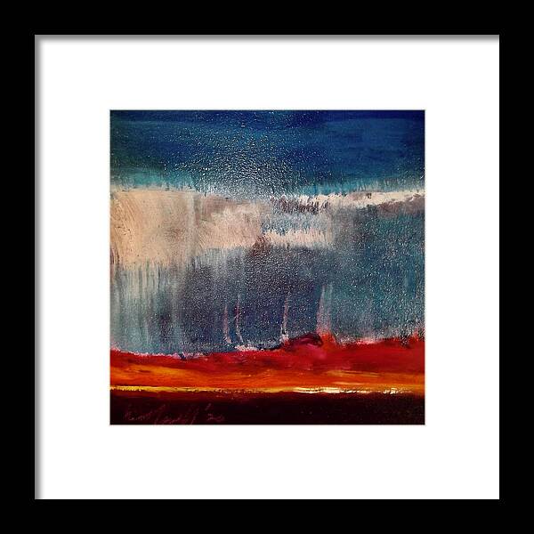 Painting Framed Print featuring the painting Storm by Les Leffingwell