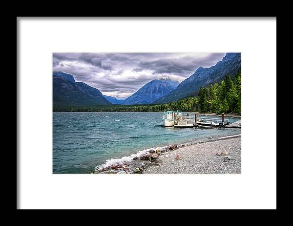 Lake Mcdonald Framed Print featuring the photograph Storm on Lake McDonald by Ginger Stein