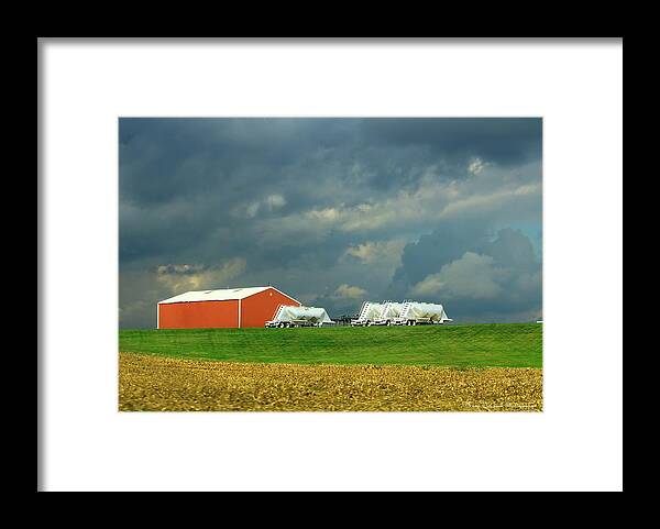 Farm Framed Print featuring the photograph Stormy Day on the Farm by Mary Walchuck