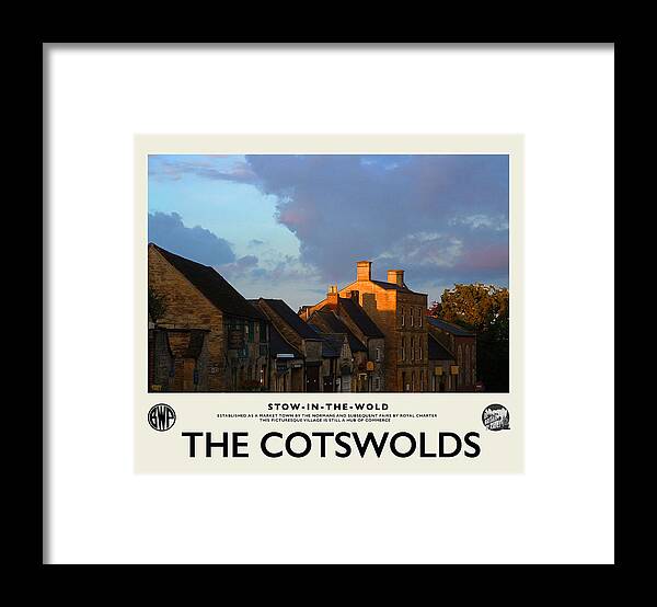 Stow-in-the-wold Framed Print featuring the photograph Stow Cream Railway Poster by Brian Watt