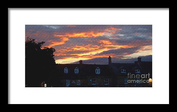 Stow-in-the-wold Framed Print featuring the photograph Stow Shops at Sunset by Brian Watt