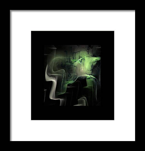 Abstract Framed Print featuring the digital art Strange Dimensions by Julie Grace