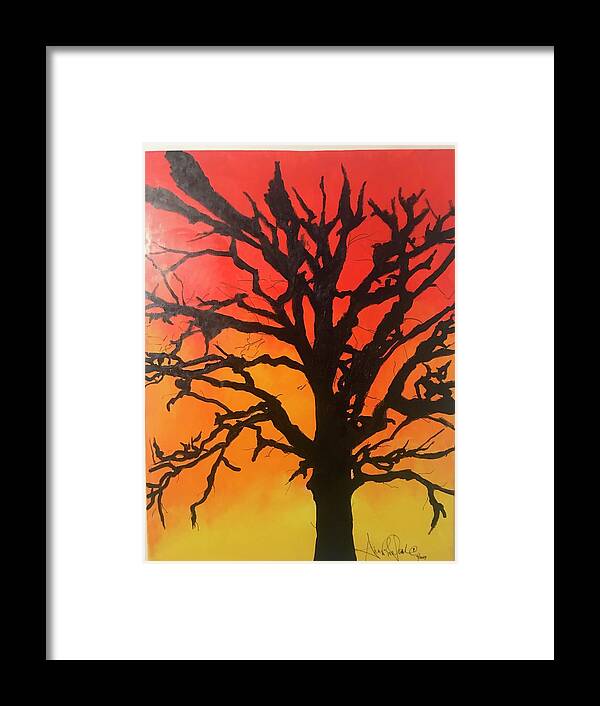  Framed Print featuring the mixed media Strange Fruit by Angie ONeal