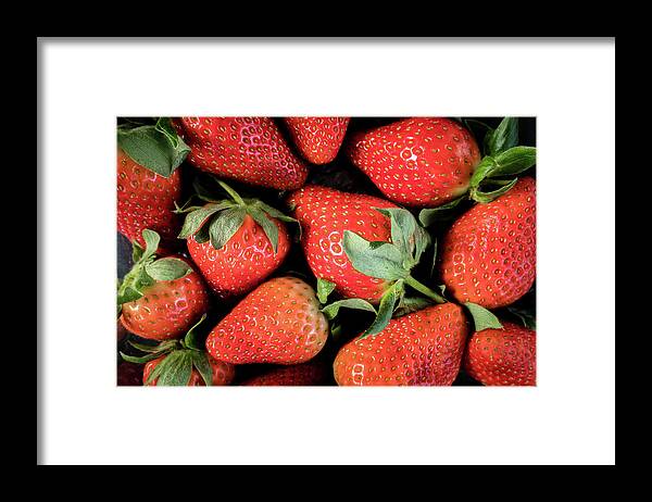 Strawberries Framed Print featuring the photograph Strawberrries by Nigel R Bell