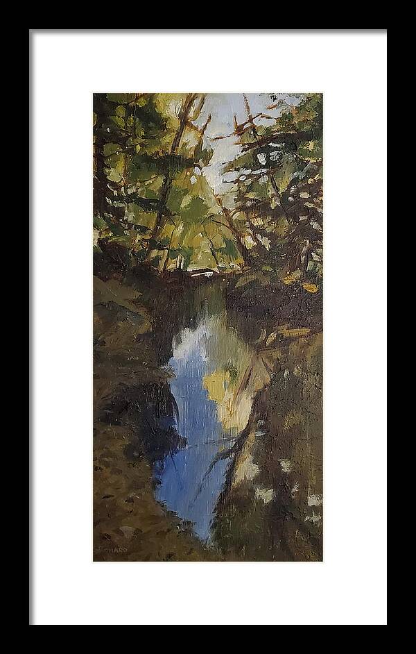 Stream Framed Print featuring the painting Stream by Sheila Romard