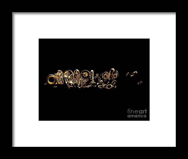 Three Dimensional Framed Print featuring the digital art Streaming Brass Rings by Phil Perkins