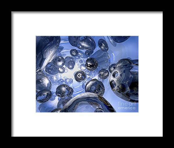 Three Dimensional Framed Print featuring the digital art Streaming Reflections by Phil Perkins