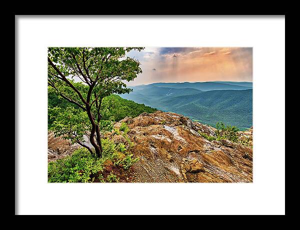 North Carolina Framed Print featuring the photograph Streams from Heaven by Dan Carmichael