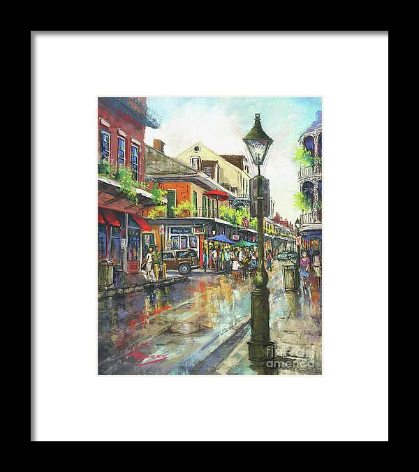 New Orleans Art Framed Print featuring the painting Street Jazz on Royal by Dianne Parks