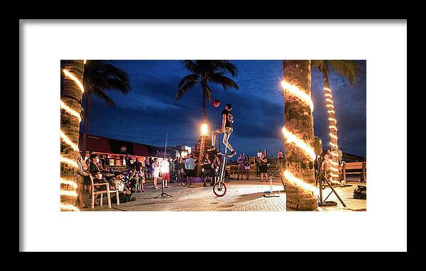 Street Performers At Fort Myers Beach Framed Print