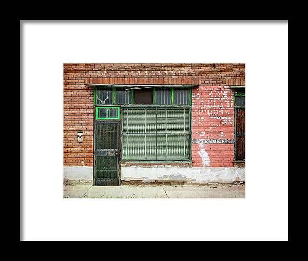 Doors Framed Print featuring the photograph Streetfront by Carmen Kern