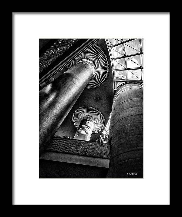 Black & White Framed Print featuring the photograph Structure by Jim Carlen