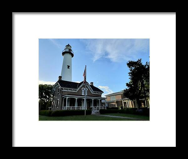Lighthouses Framed Print featuring the photograph St.Simons Lighthouse by Victor Thomason
