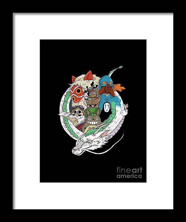 Studio Ghibli Framed Print featuring the digital art Studio Ghibli by Dyah Kurmo
