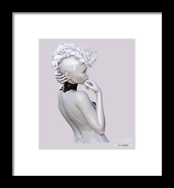 Gray Framed Print featuring the mixed media Study In Grays by Barbara Milton