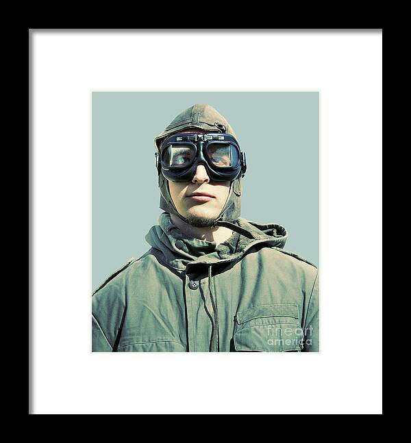 Military Framed Print featuring the photograph Stylised Squadron Captain by Jorgo Photography