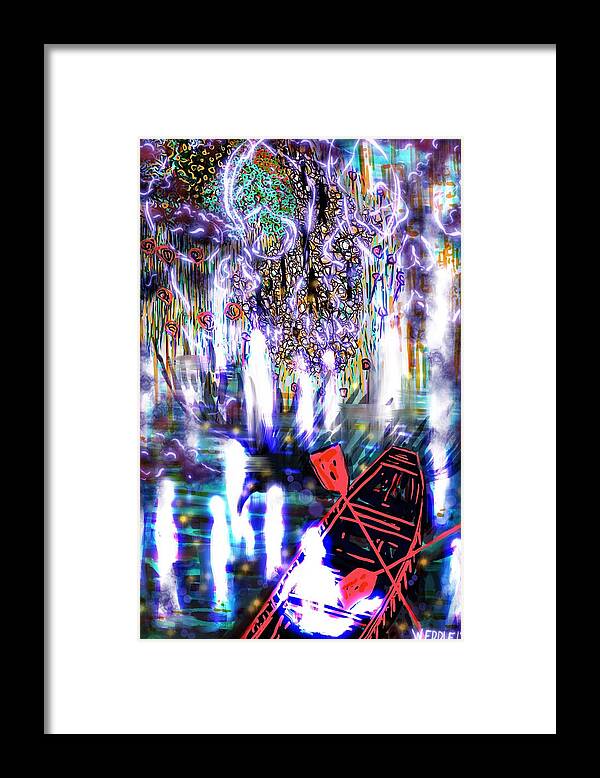 Styx Framed Print featuring the digital art Styx by Angela Weddle