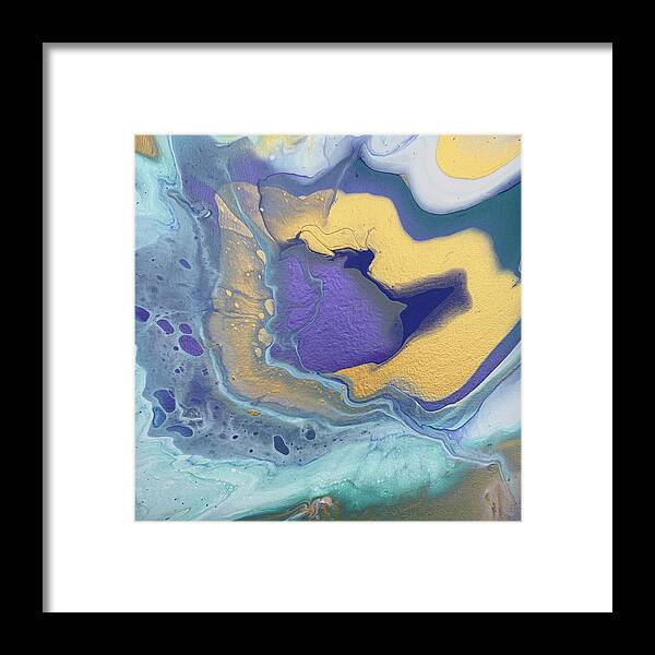 Gold Framed Print featuring the painting Submerge by Nicole DiCicco