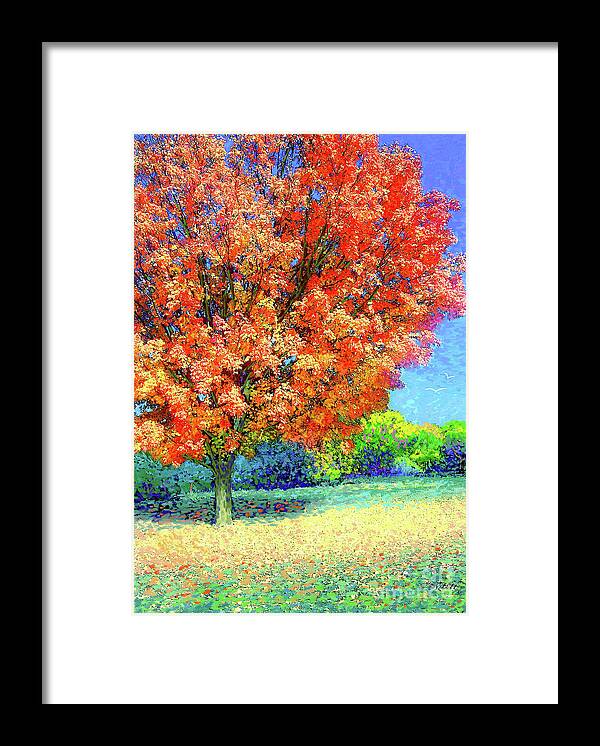 Landscape Framed Print featuring the painting Sugar Maple Sunshine by Jane Small