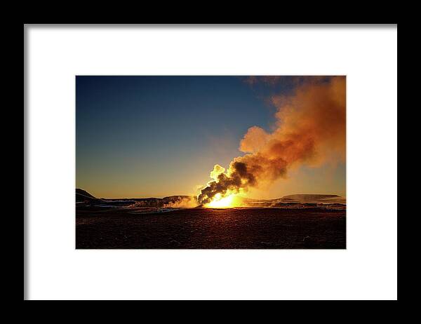 Iceland Framed Print featuring the photograph Sulfur dawn by Christopher Mathews
