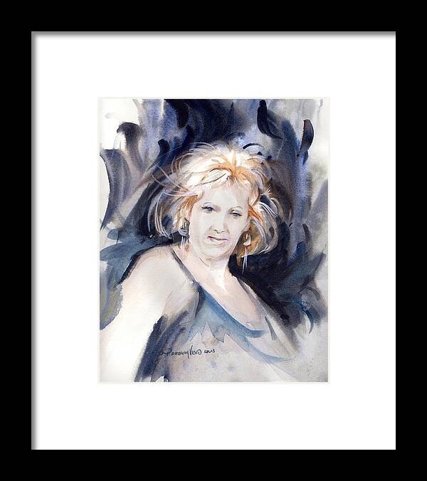 Portrait Framed Print featuring the painting Sultry Lady by P Anthony Visco