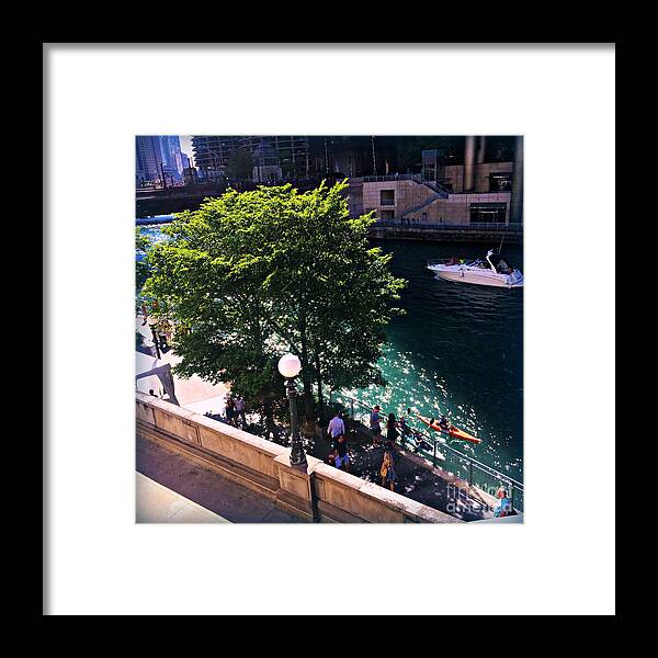 City Framed Print featuring the photograph Summer Day's on the Chicago River by Frank J Casella