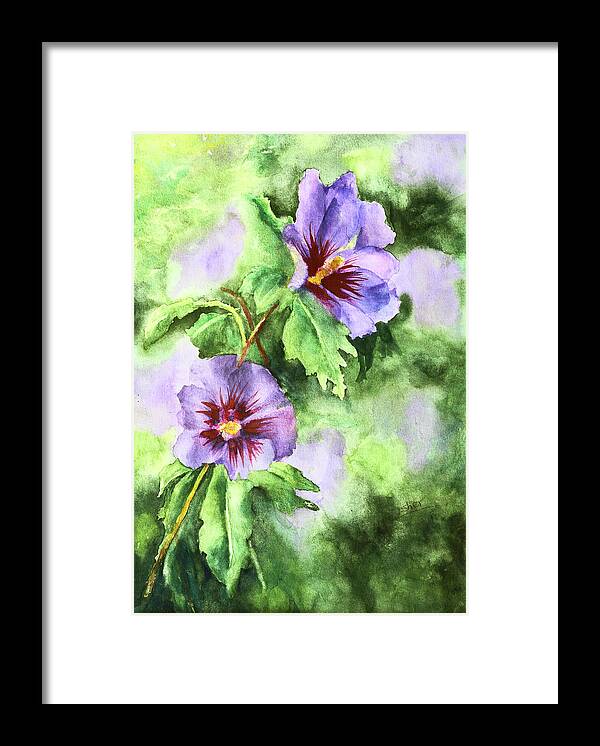 Art - Watercolor Framed Print featuring the painting Summer Glory Watercolour on Paper by Sher Nasser