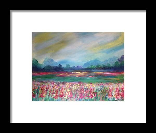 Poppies Framed Print featuring the painting Summer Impressions by Stacey Zimmerman