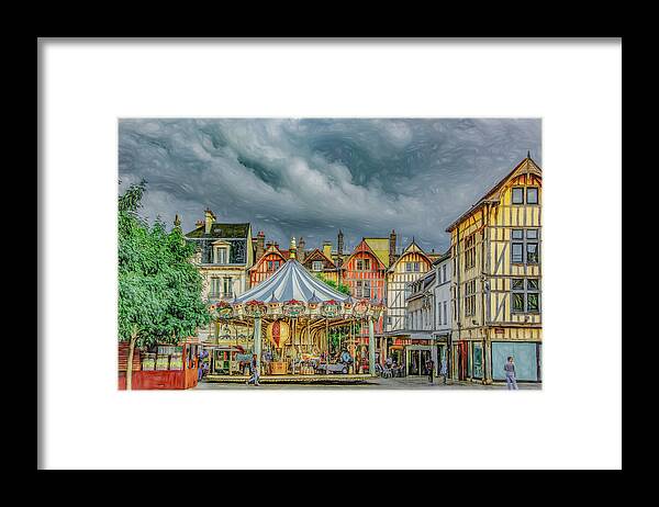 Troyes Framed Print featuring the photograph Summer in Troyes, France by Marcy Wielfaert