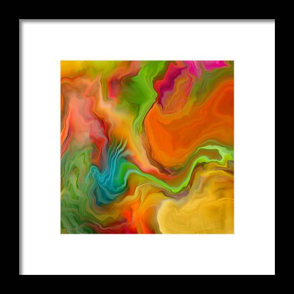 Abstract Framed Print featuring the digital art Summer Dreams by Nancy Levan