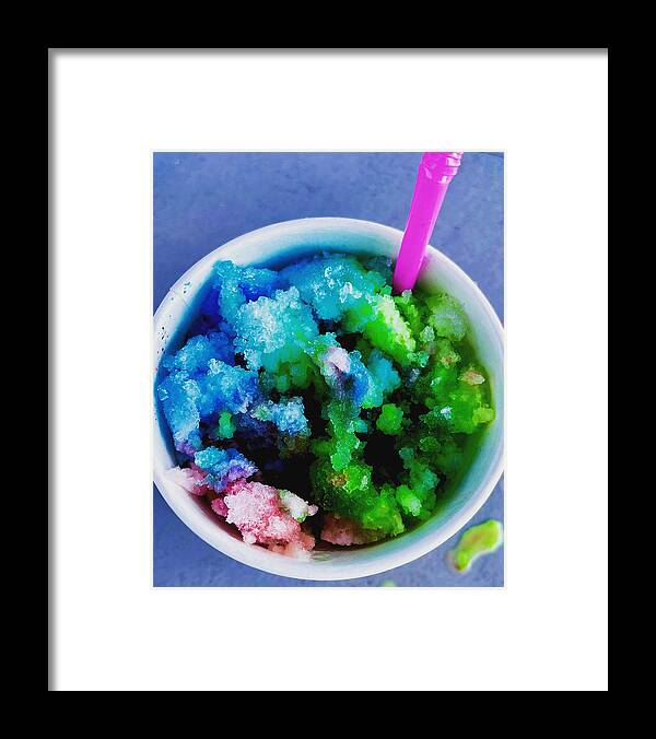 Snow Cone Framed Print featuring the photograph Summer Slushie by Tanya White