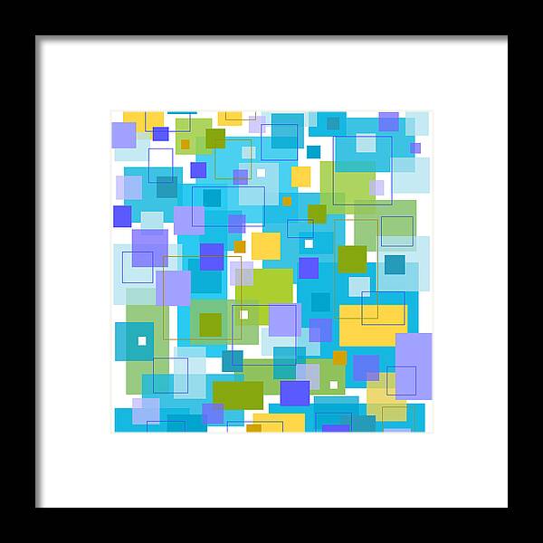Summer Time Blues Part Two Framed Print featuring the digital art Summer Time Blues Part Two by Val Arie