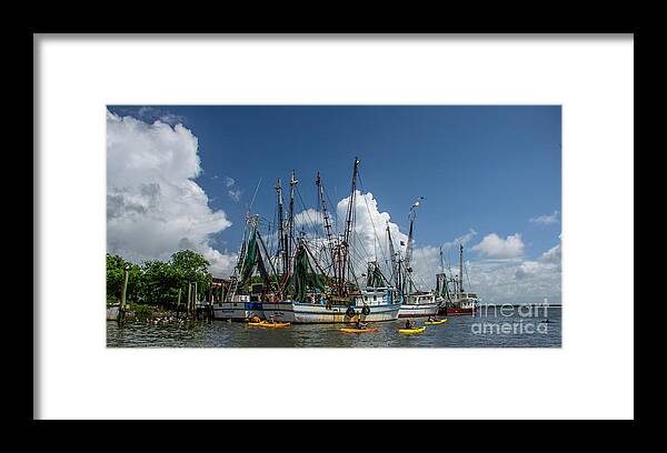 Shem Creek Framed Print featuring the photograph Summer Time Fun - Shem Creek Salty Waters by Dale Powell
