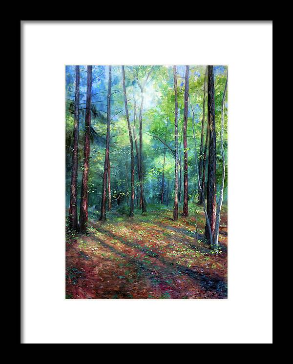 Forest Framed Print featuring the painting Summer Woods by Jonathan Gladding