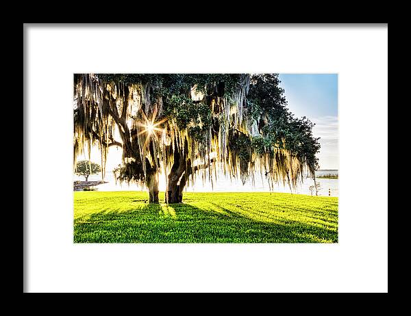 Clouds Framed Print featuring the photograph Sun and Shadows by Debra and Dave Vanderlaan