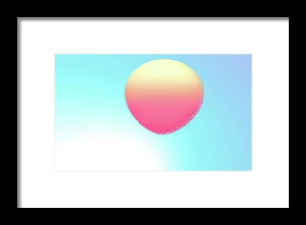 Sun Framed Print featuring the digital art Sun Balloon by Kathleen Illes