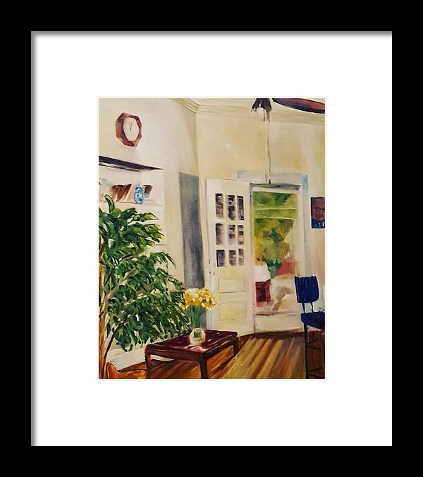 Interior Framed Print featuring the painting Sun-day by Julie TuckerDemps