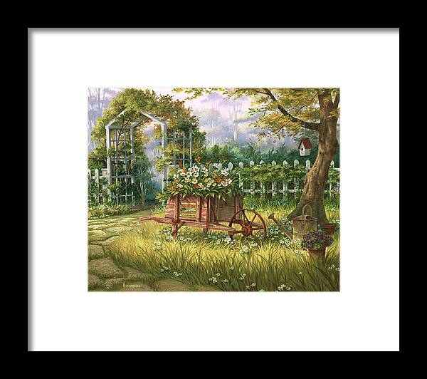 Michael Humphries Framed Print featuring the painting Sun Drenched by Michael Humphries