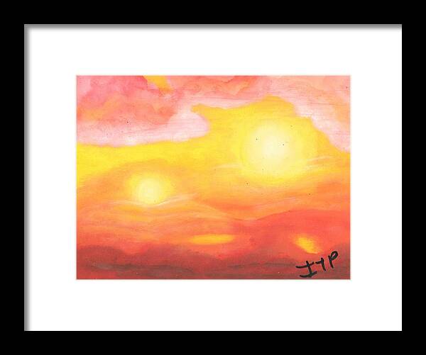 Sun Framed Print featuring the painting Sun Like Me by Esoteric Gardens KN