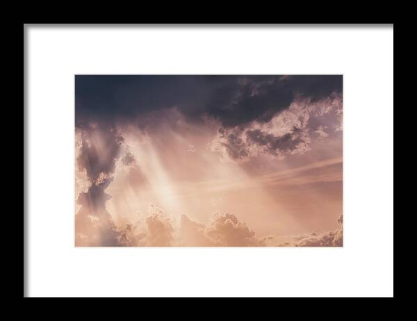 Cloud Framed Print featuring the photograph Sun Rays by Allin Sorenson