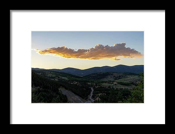 Sunset Framed Print featuring the photograph Sun setting Central City by Cathy Anderson