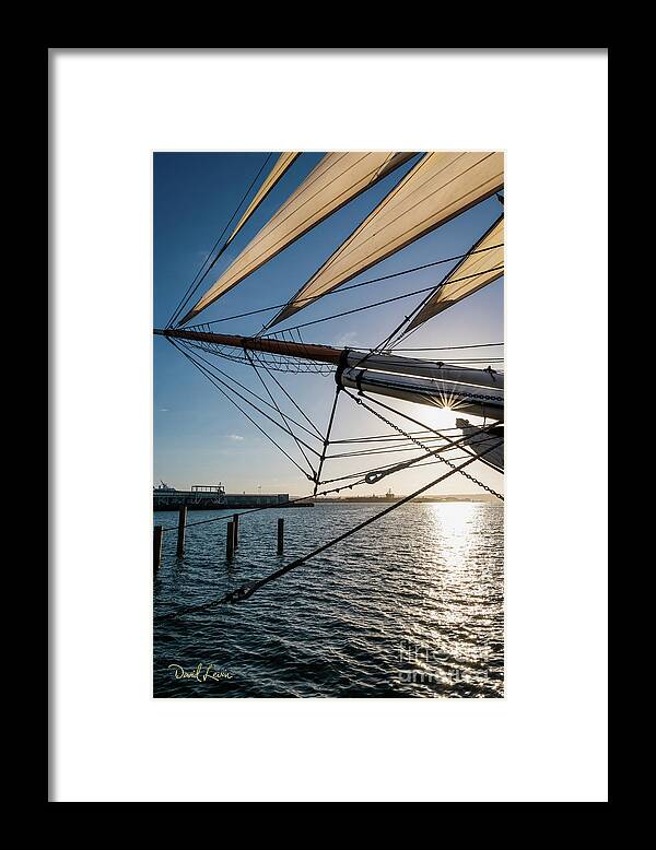 California Framed Print featuring the photograph Sunburst on the Bow of the Star of India by David Levin