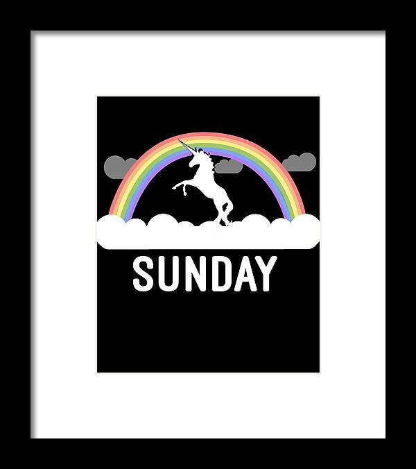 Funny Framed Print featuring the digital art Sunday by Flippin Sweet Gear